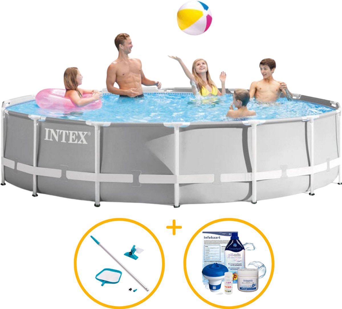   zwembad 427 x 107 | Zwembadpakket | Prism Frame zwembad met filterpomp | Chloorpakket | Onderhoudsset